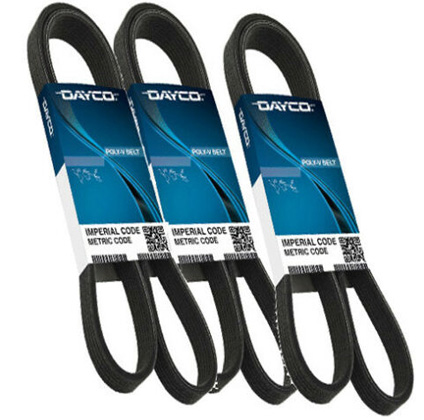 Dayco belt models APV2641, 6PK1107, 17A1145, 8PK1365